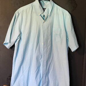 Chaps Light Blue Short Sleeve Button Down Shirt